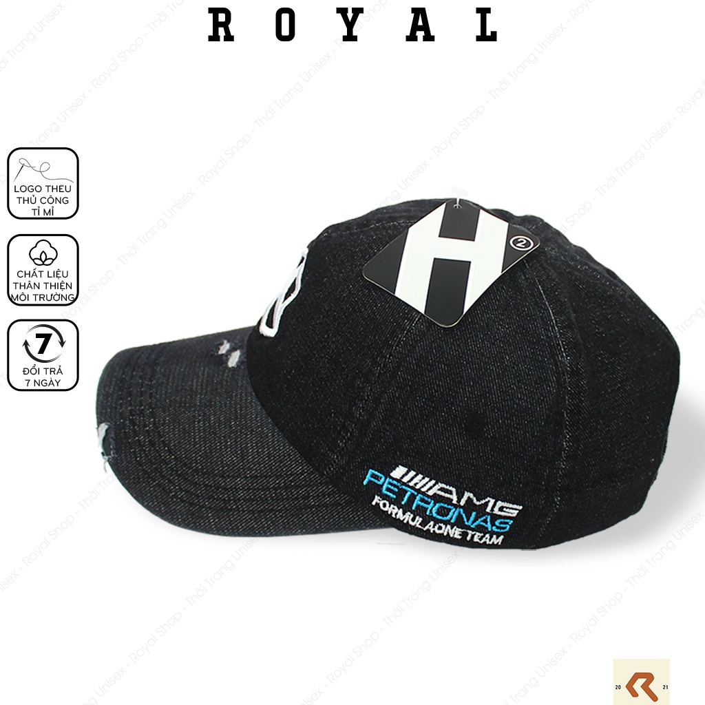 Mũ Lưỡi Trai Nón Lưỡi Trai Nam Nữ Jeans Logo Xe Audi Bmw Mercedes Vải Denim Nón Kết - Royal Caps