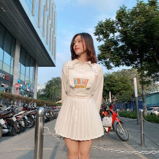 Yếm 2n1 ver 2 natthy happy trắng by natthystyle