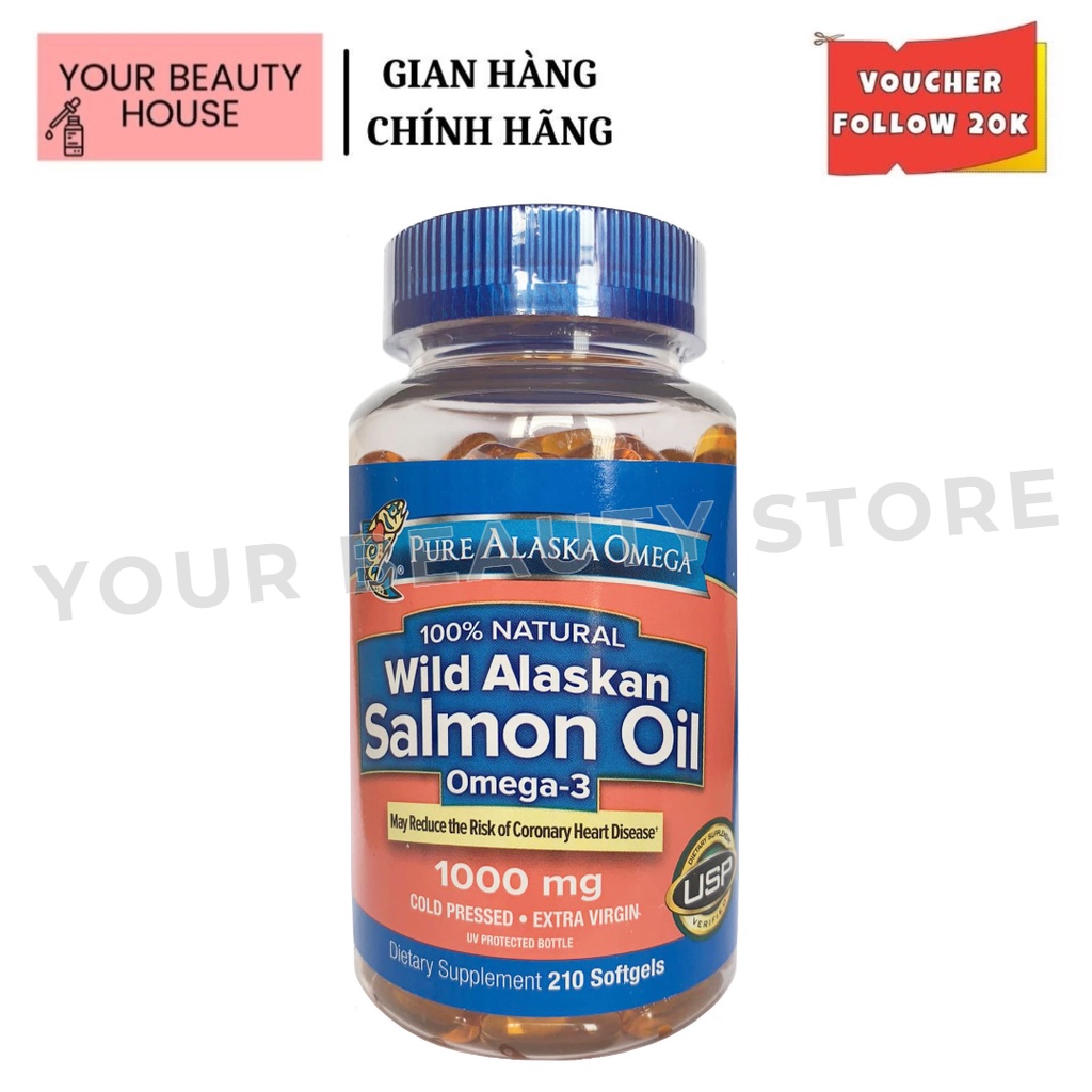 DẦU CÁ WILD ALASKAN SALMON OIL OMEGA 3 - 210 VIÊN