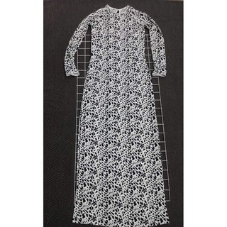 [ Thanh lý ] Áo dài hoa vải thun hoa cổ tròn siêu đẹp