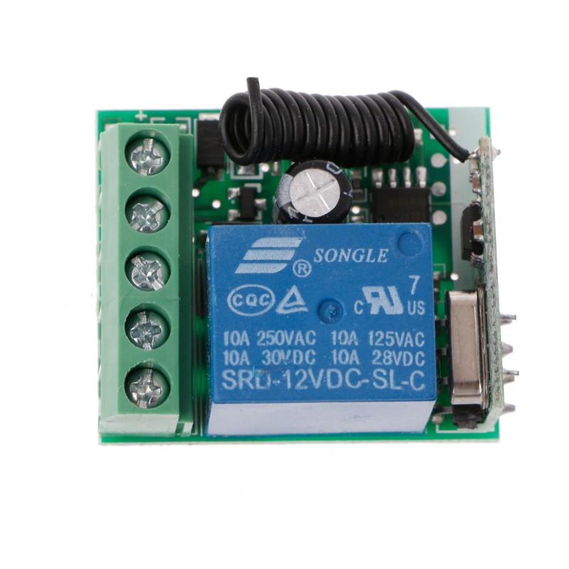 Wireless Remote Control Switch DC12V 1CH Relay Receiver Module + 2 RF Transmitte