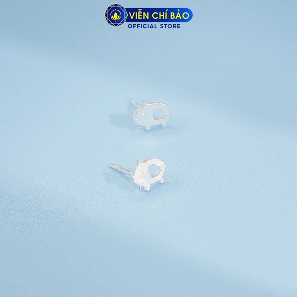 Bông tai heo xinh chất liệu bạc 925 thời trang phụ kiện trang sức nữ Viễn Chí Bảo E054