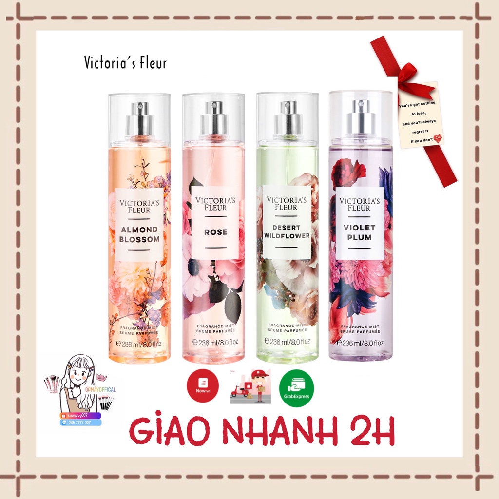 [ COMBO QUÀ TẶNG ] Set 2 chai BODY MIST XỊT THƠM Victoria’s Fleur gói quà miễn phí