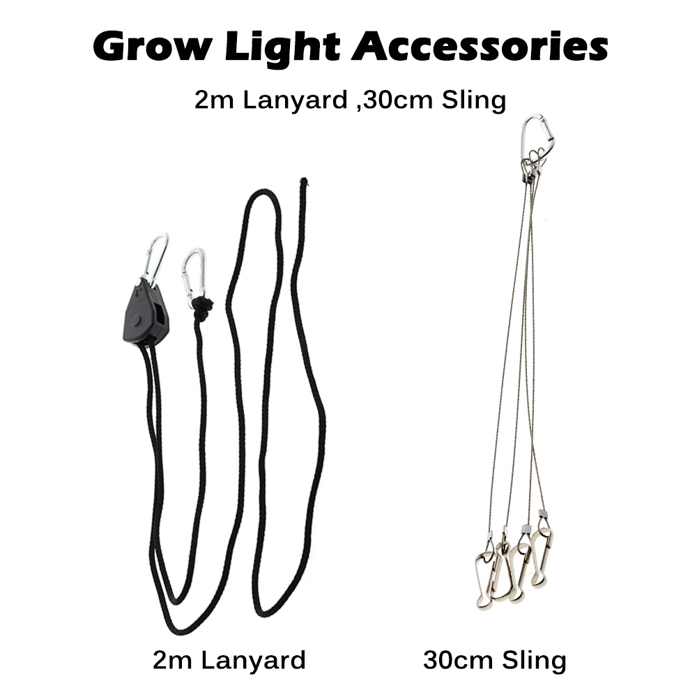 Phụ kiện ánh sáng LED Grow Phụ kiện 2m Dây buộc 30cm Dây cáp Dây thừng Grow Đèn Phụ kiện Bảng điều khiển lượng tử