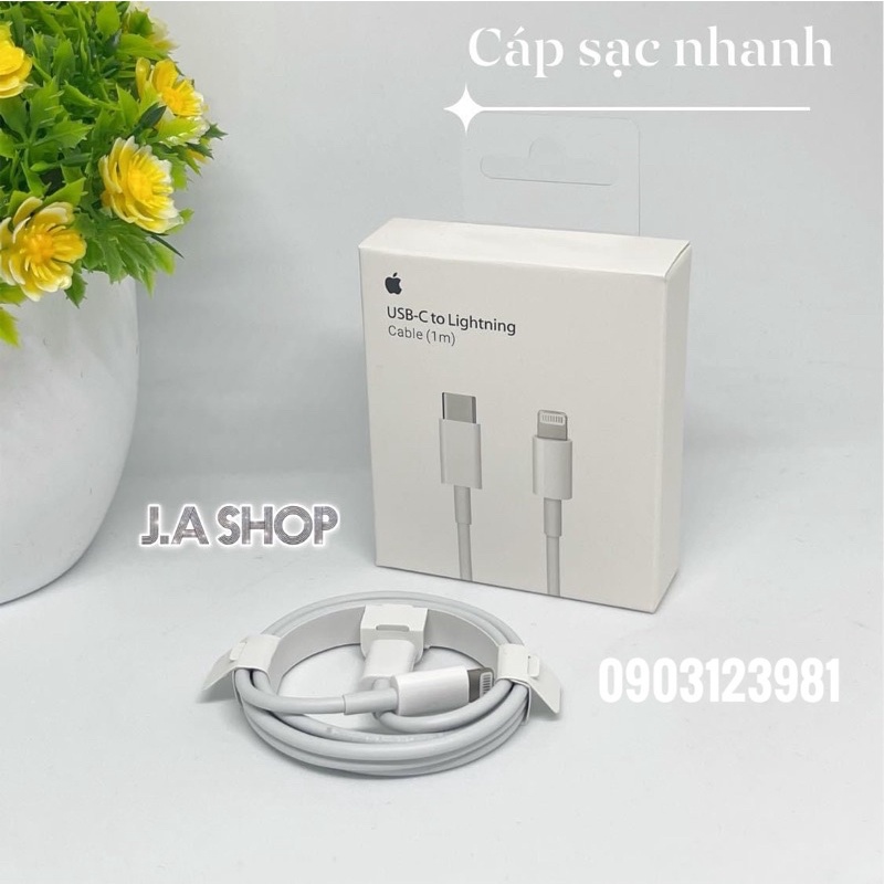 Bộ Sạc Nhanh iPhone Chính Hãng, Củ Sạc Nhanh PD 20W, Cáp Sạc Nhanh USB-C To Lightning Cho iPhone 12/11//Xs/X/8/iPads