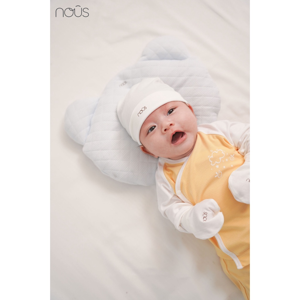 [CHÍNH HÃNG]Bộ dài tay cài lệch sơ sinh chất liệu petit/nu air mềm mại thoáng khí Nous