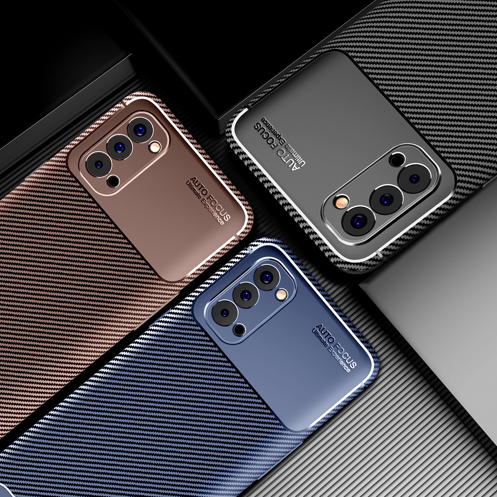 Ốp Điện Thoại Silicon Sợi Carbon Cho Realme 8 9 Pro Plus 5G Pro C12 C15 C25 C25S C21y C21 C25y C11 C20 2021 5 5I C3 6I 8i 9i