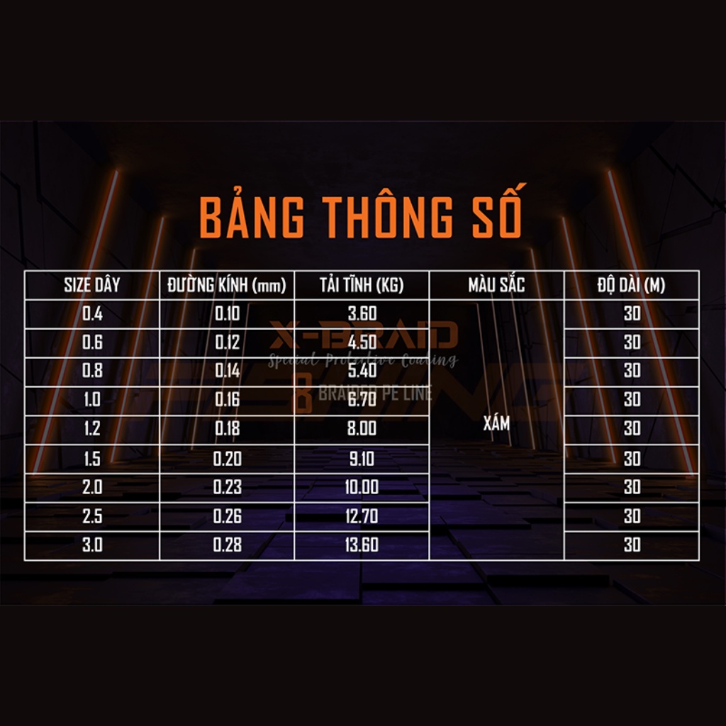 Dây Câu Cá RYUKI PE 8X Braid