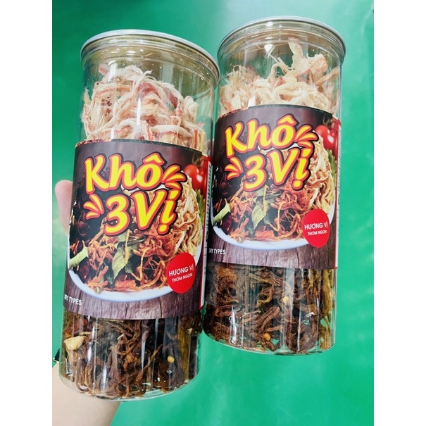 Khô mix 3 vị : Heo - Mực - Gà loại ngon 300Gr