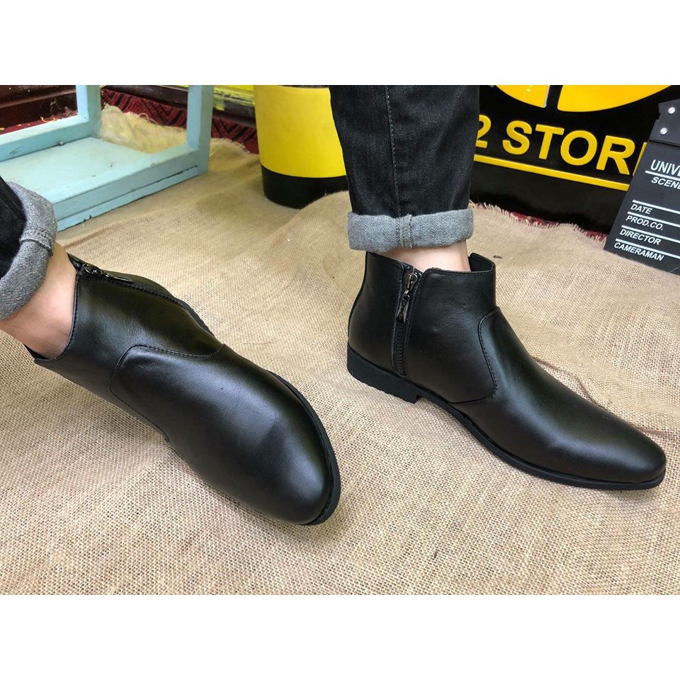 [free ship]Giầy chelseaboot nam tặng kèm ví da cao cấp