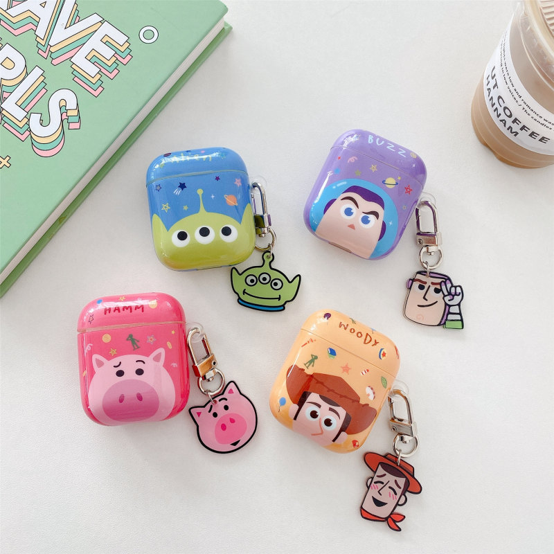 DISNEY Vỏ Đựng Bảo Vệ Hộp Sạc Tai Nghe Airpods 1 / 2 Hình Ngộ Nghĩnh