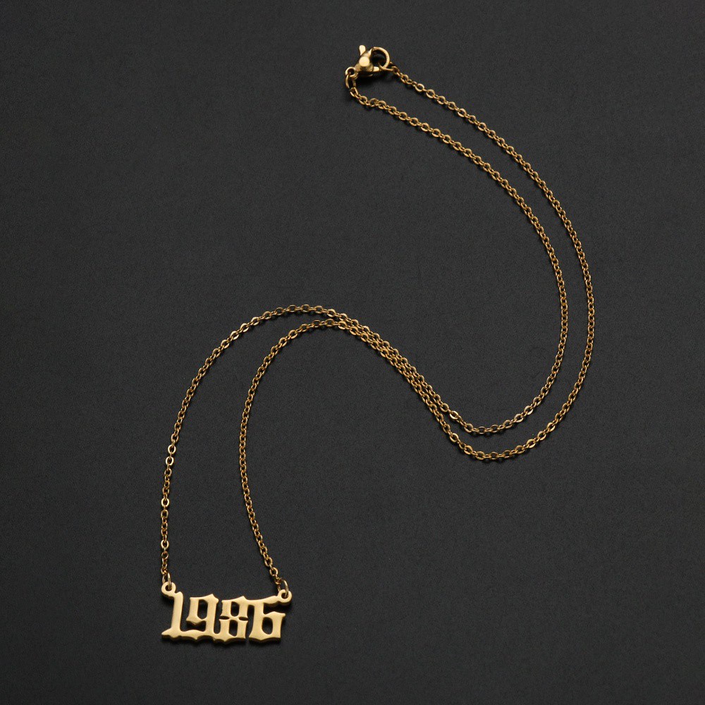 vòng cổ Nữ Mặt Số Năm Sinh Năm 1980 Đến 2019