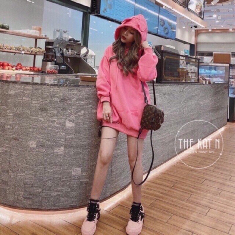 Áo nỉ hoodie dài tay có mũ tai thỏ hot hot | BigBuy360 - bigbuy360.vn