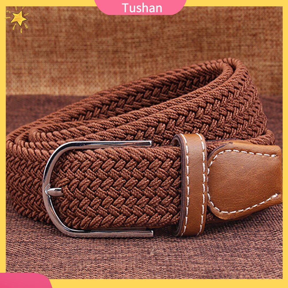 Thắt Lưng Nam Nữ Bện Dây Co Giãn Thời Trang