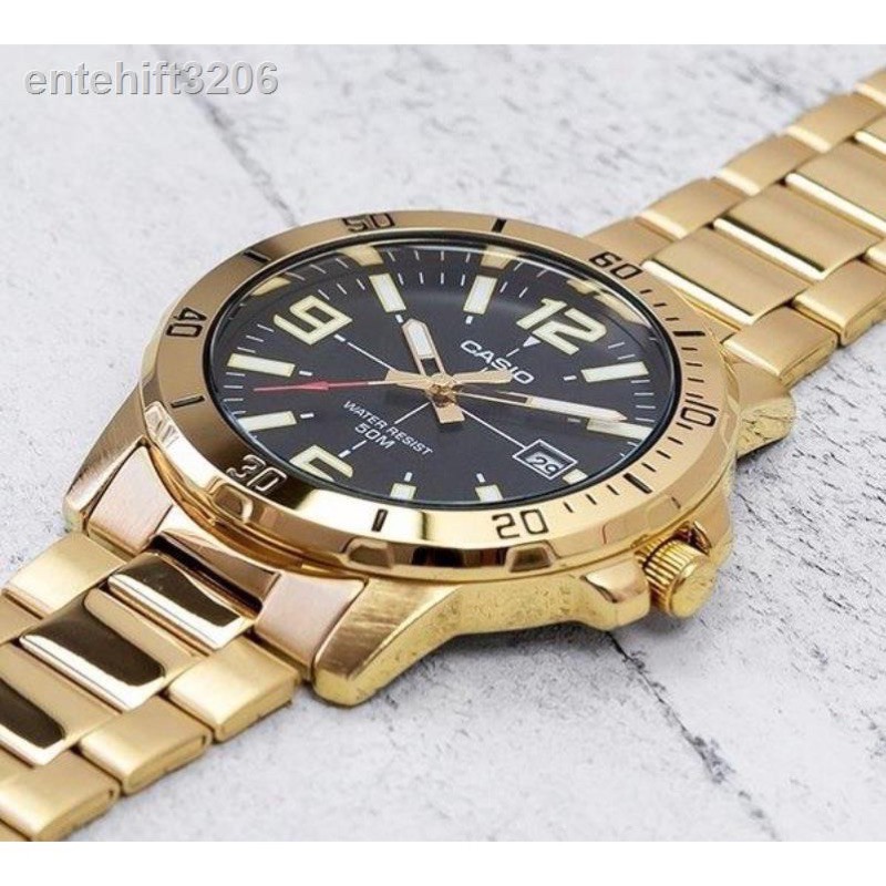 Đồng hồ nam dây kim loại Casio Anh Khuê MTP-VD01G-1BVUDF