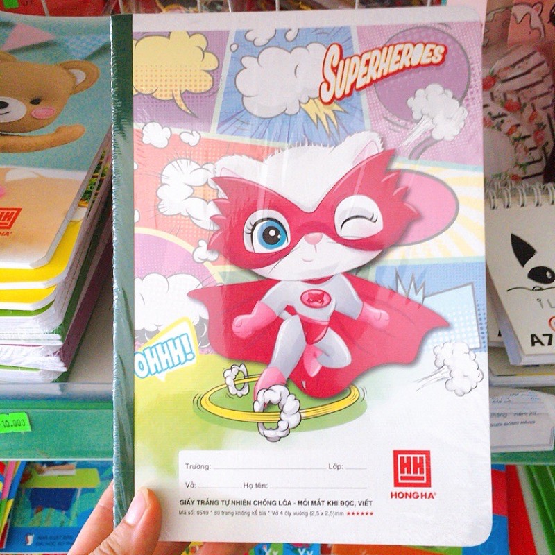 Vở ô ly 80 trang 6 sao Hồng Hà chống loá mắt