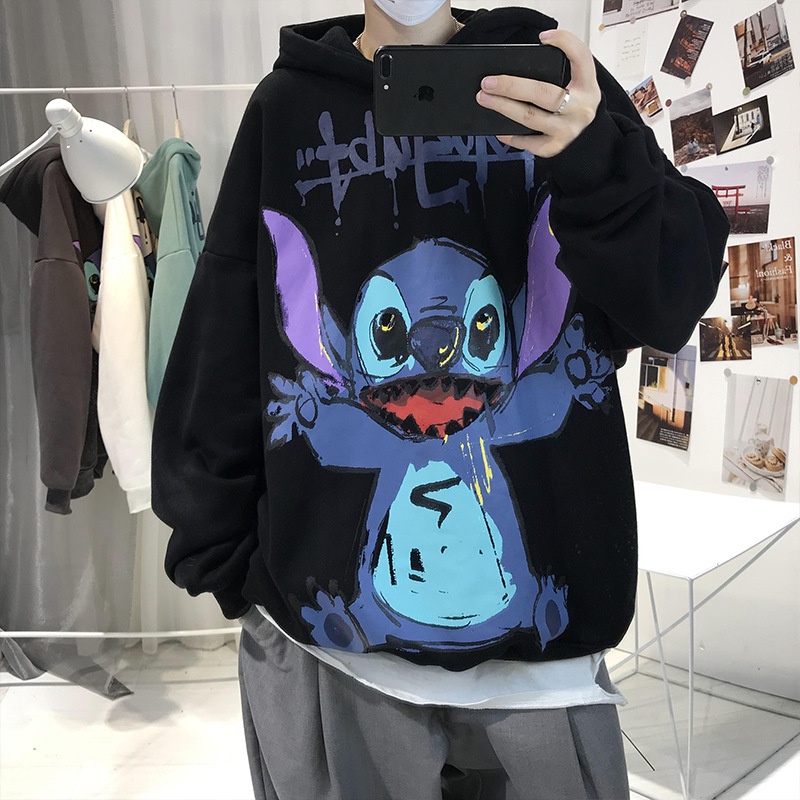 Áo hoodie Unisex khủng long xanh thời trang, Áo hoodie cặp nam nữ form rộng thoải mái.