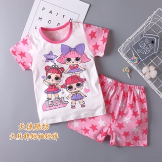 Đồ bộ cotton cho bé gái 7-14kg