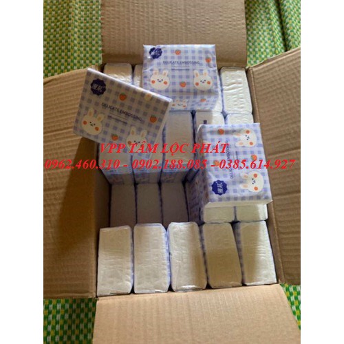 Giấy Ăn Thỏ Trắng Siêu Dai Siêu Mịn, Thùng 40 Gói (Hàng Nội Địa Trung Quốc) - Giấy Ăn Rút Hình Thỏ