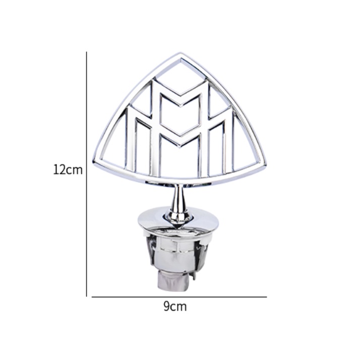 Sản Phẩm Logo huy hiệu nắp capo đầu xe ô tô Maybach MB2668, chất liệu hợp kim inox cao cấp