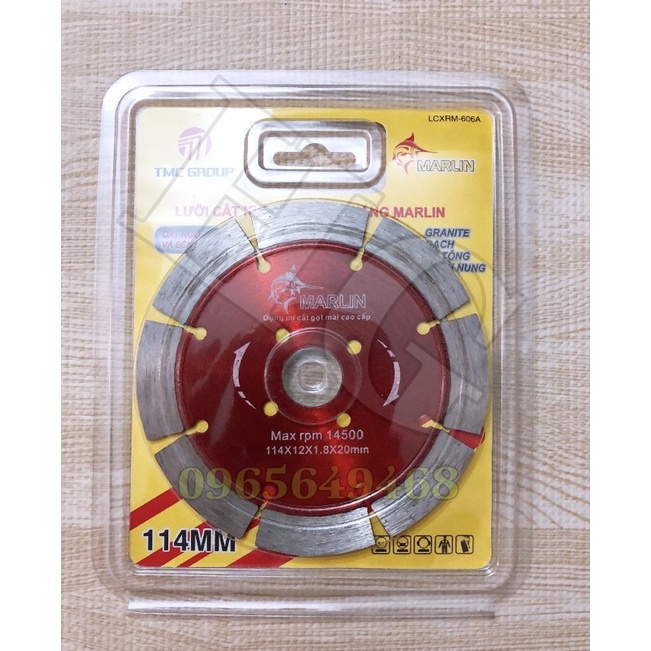 Lưỡi Cắt Gạch, Đá Granite, Bê Tông MARLIN 114mm dùng cho máy cầm tay