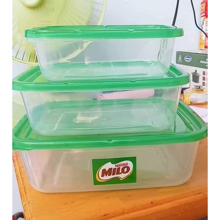 Bộ 3 hộp nhựa Đại Đồng Tiến (630/1250/2200ml) - Hàng khuyến mãi của sữa Milo