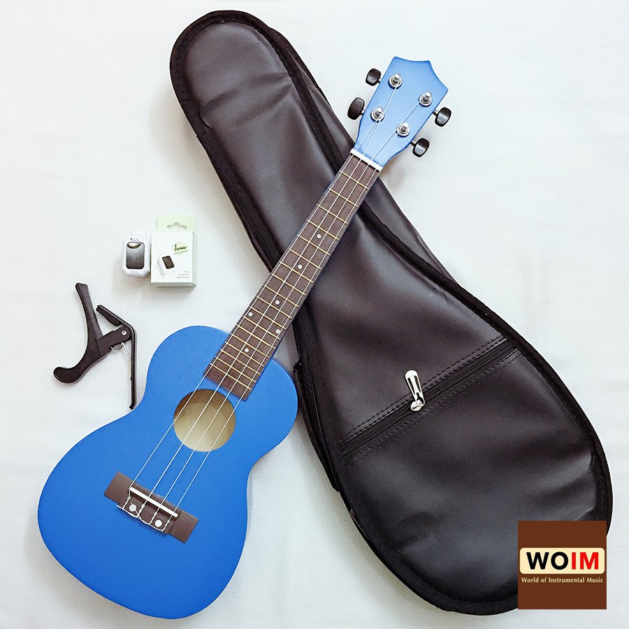 Đàn Ukulele Concert Woim 33A19 Size 23 Tặng Kèm Bao Da Cao Cấp + Capo + Máy Lên Dây Điện Tử (tuner)