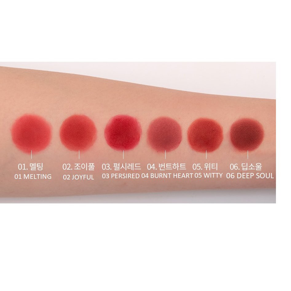 [MÀU 1-6] Son Kem Lì Xốp Mềm Cho Đôi Môi Nhẹ Như Không Romand Zero Velvet Tint