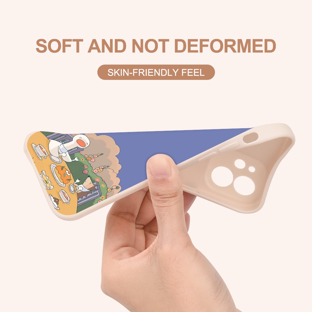 Ốp Điện Thoại Silicon Mềm Họa Tiết Vịt TPA Hoạt Hình Cho OPPO Realme Q3 PRO C21 5 5S 5i 6 6i 6s 8i 5 6 7 8 PRO #H182