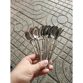Muỗng cà phê Inox dài loại mõng (Combo 10 cái)