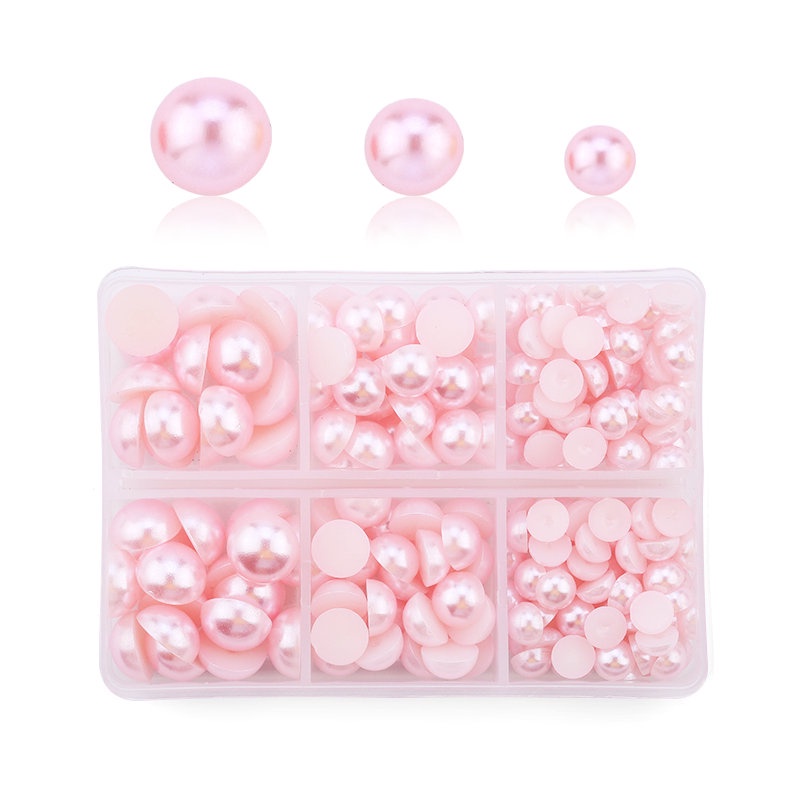 Hạt Ngọc Trai Tròn Bằng Nhựa ABS 6 / 8 / 10mm Tự Làm Trang Sức