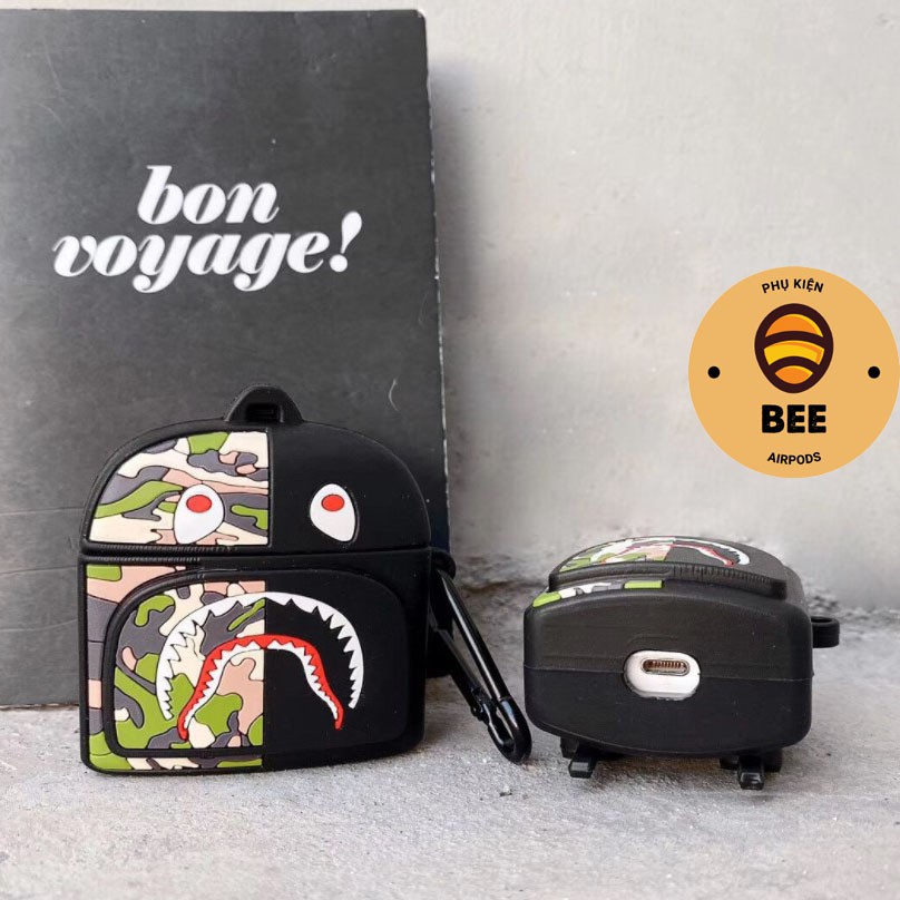 Case Airpod 1 2 Pro Vỏ Ốp Bọc Tai Nghe Airpod Hình Balo Bape Siêu Chất - BEE SHOP