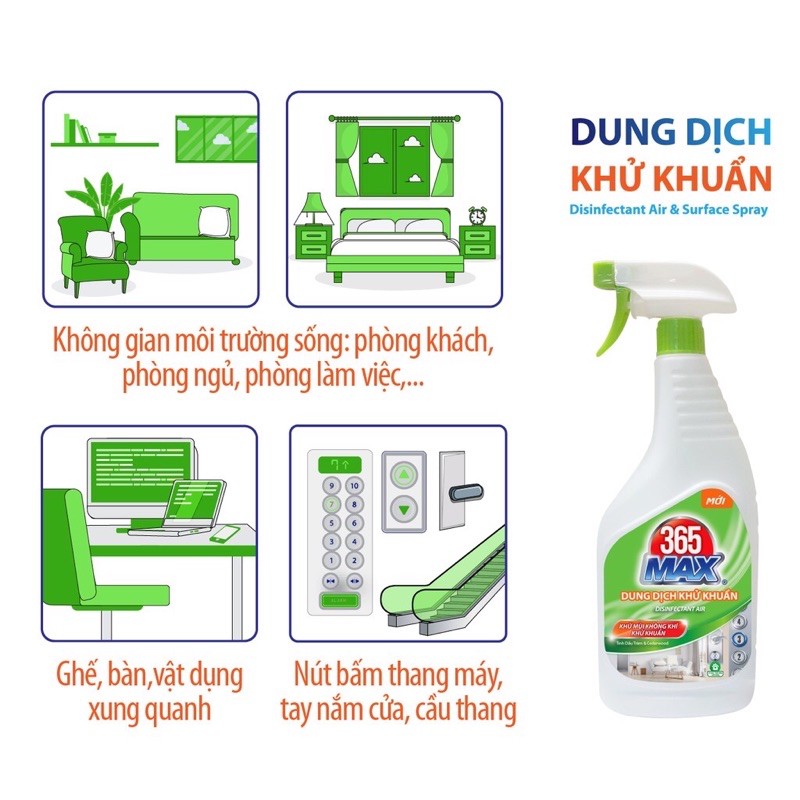 NƯỚC RỬA TAY XỊT KHỬ KHUẨN 365 max