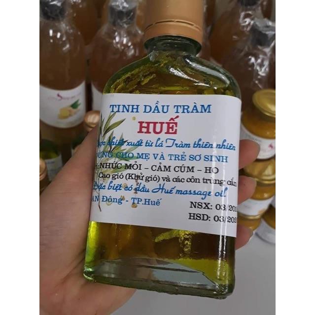 Tinh dầu tràm Huế nguyên chất 100ml lọ dẹt