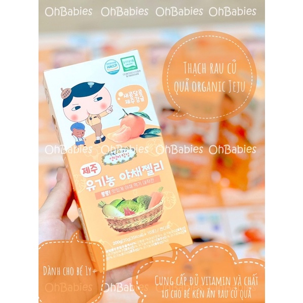 Thạch rau củ organic JEJU Hàn Quốc cho bé từ 1 tuổi [OH BABIES]