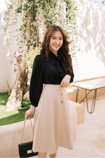 Sơ mi cổ nơ ( S M )