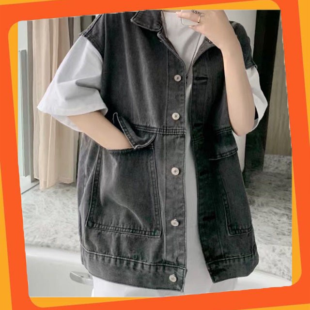 [Freeship - Hàng Auth] Áo Gile Jean unisex hàn quốc | BigBuy360 - bigbuy360.vn