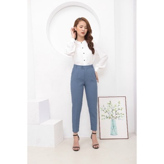 Quần baggy nữ, quần công sở mango lên form tôn dáng