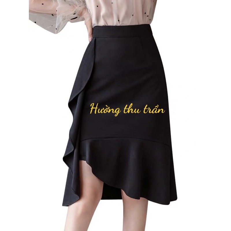 chân váy suông đuôi cá trẻ trung, đuôi các bèo dọc