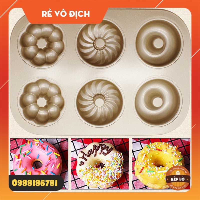 Bộ khuôn nướng bánh chống dính Donut Cupcake màu vàng nhiều kiểu dáng mẫu mã HOT - HÀNG MỚI VỀ