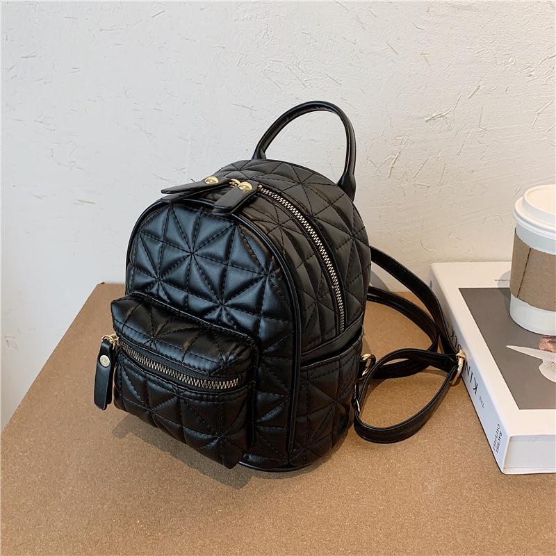 Balo nữ thời trang, balo mini ô trám da mềm siêu hot TBB28