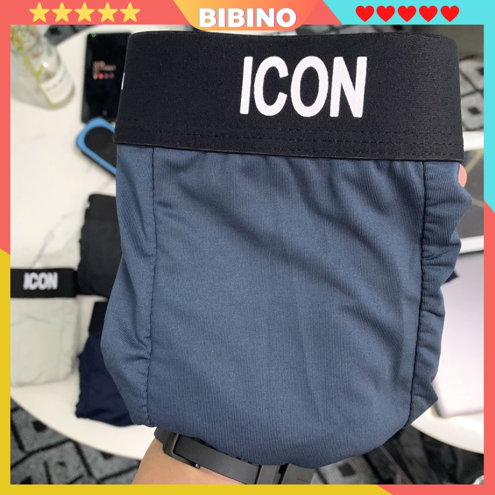 Quần sịp đùi nam thun lạnh cao cấp ICON form rộng vải thun cotton mềm mịn thông hơi thoáng mát co dãn thỏa mái BIBINO