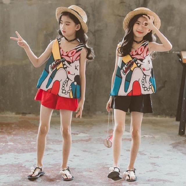 Bộ đồ ba lỗ bé gái