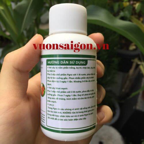 Chế phẩm vi sinh P – Gro (chai 100ml) ngăn ngừa sâu bệnh tăng sức đề kháng (Vườn Sài Gòn - Vuon Sai Gon)