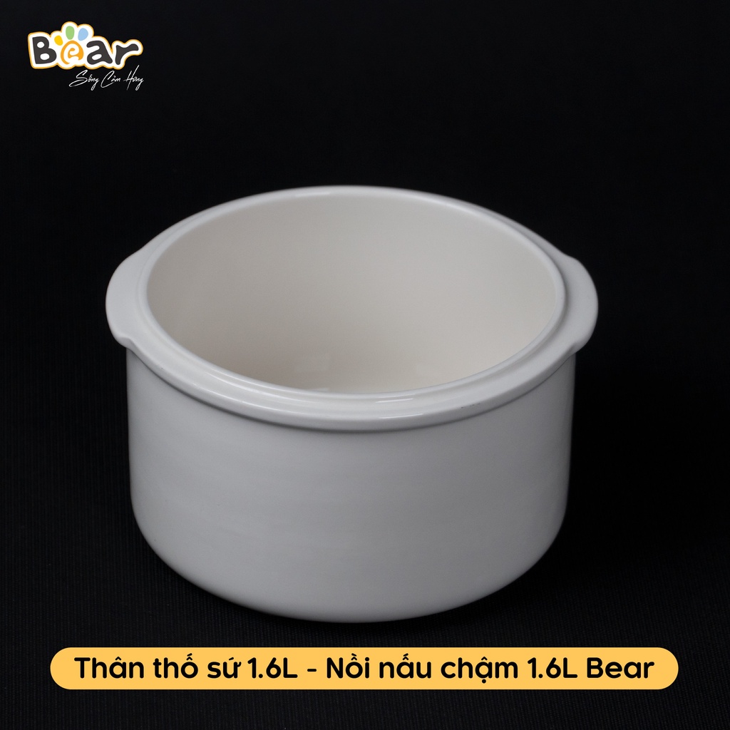 Phụ Kiện Thố Sứ ,Nắp Sứ, nồi Sứ Nồi Nấu Cháo Chậm Bear 0.8L, 1.6L Phiên Bản Quốc Tế