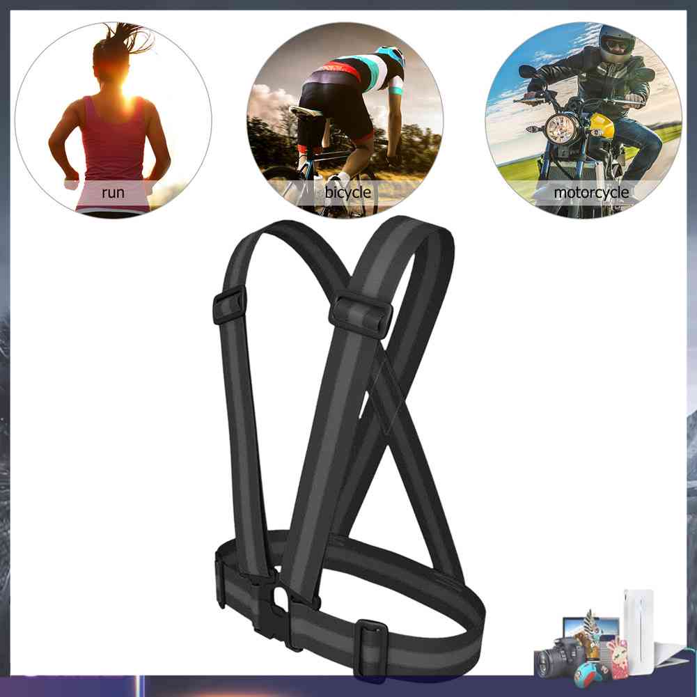 Đai Phản Quang Co Giãn An Toàn Có Thể Điều Chỉnh Cho Chạy Bộ Ban Đêm