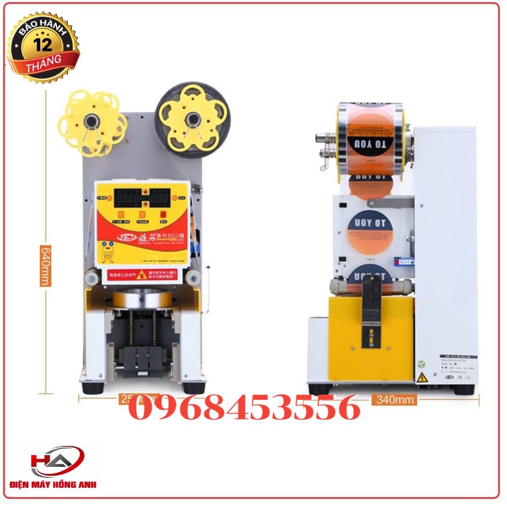 Máy dập nắp cốc ép miệng ly tự động YiFang Đài Loan cao cấp