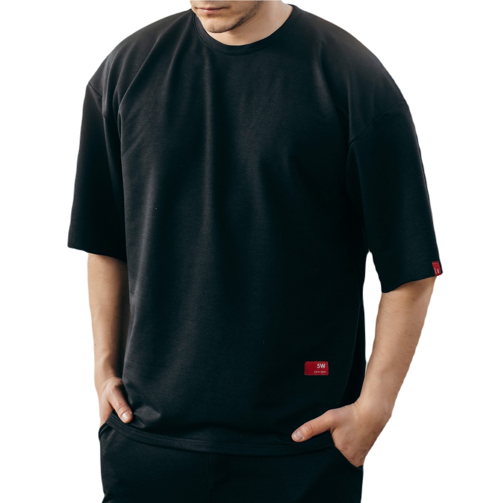 Áo thun unisex bigsize tay lỡ chất liệu cotton form trơn đen trắng nhiều màu dành cho nam nữ basic tee 5W - AT01 | BigBuy360 - bigbuy360.vn