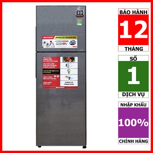 SJ-X346E-SL | SJ-X346E-DS | Tủ lạnh Sharp Inverter 342 lít (Hàng chính hãng, bảo hành 12 tháng)