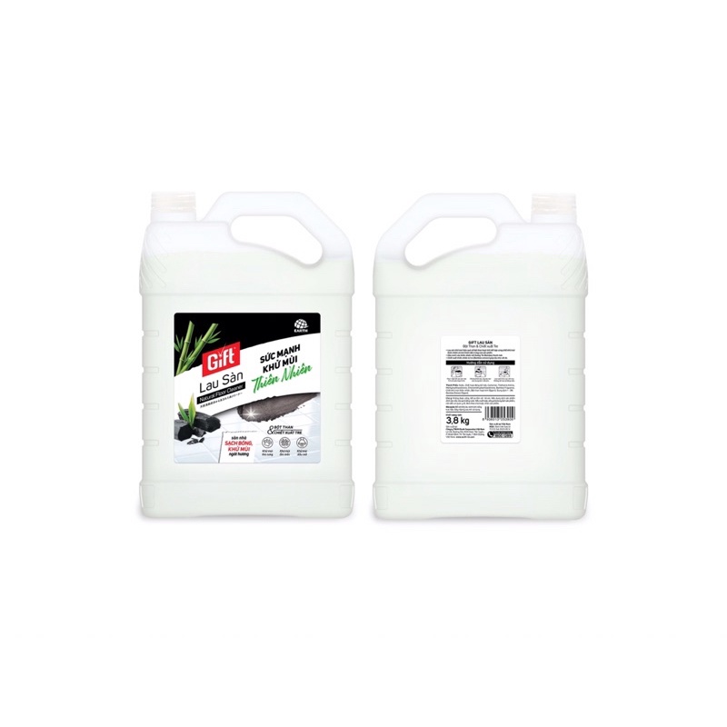 Lau sàn Gift Than & Tre 3kg8 Natural thiên nhiên cho sàn/nền gạch/đá/gỗ luôn sáng bóng chống trơn trượt